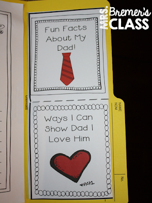 Father's Day Lapbook: These lapbooks are a fun way for students to show some love for their dads on Father's Day! #fathersday #lapbooks #kindergarten #1stgrade #2ndgrade