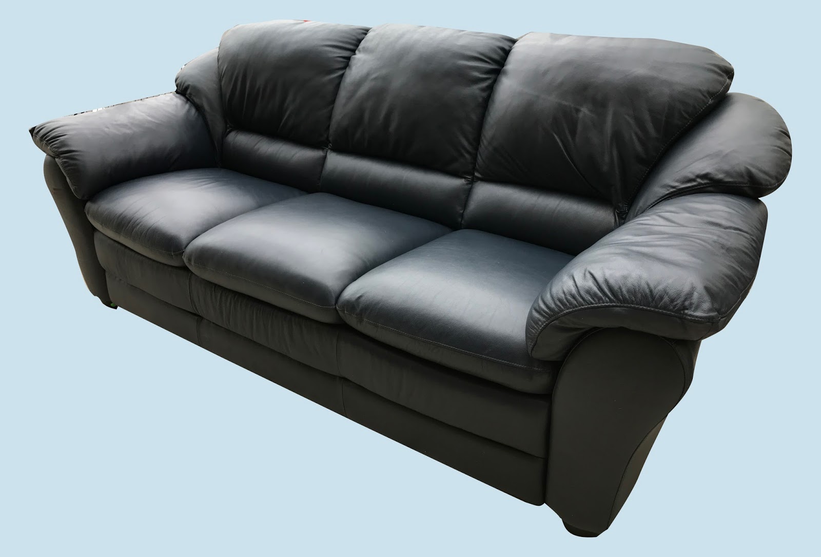 midnight bonded leather sofa