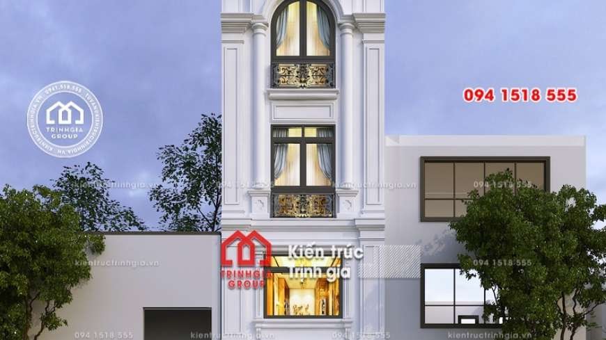 Thiết kế nhà phố 50m2 đẹp 4 tầng 1 tum phong cách hiện đại - Mã số NP1342 - Ảnh 3