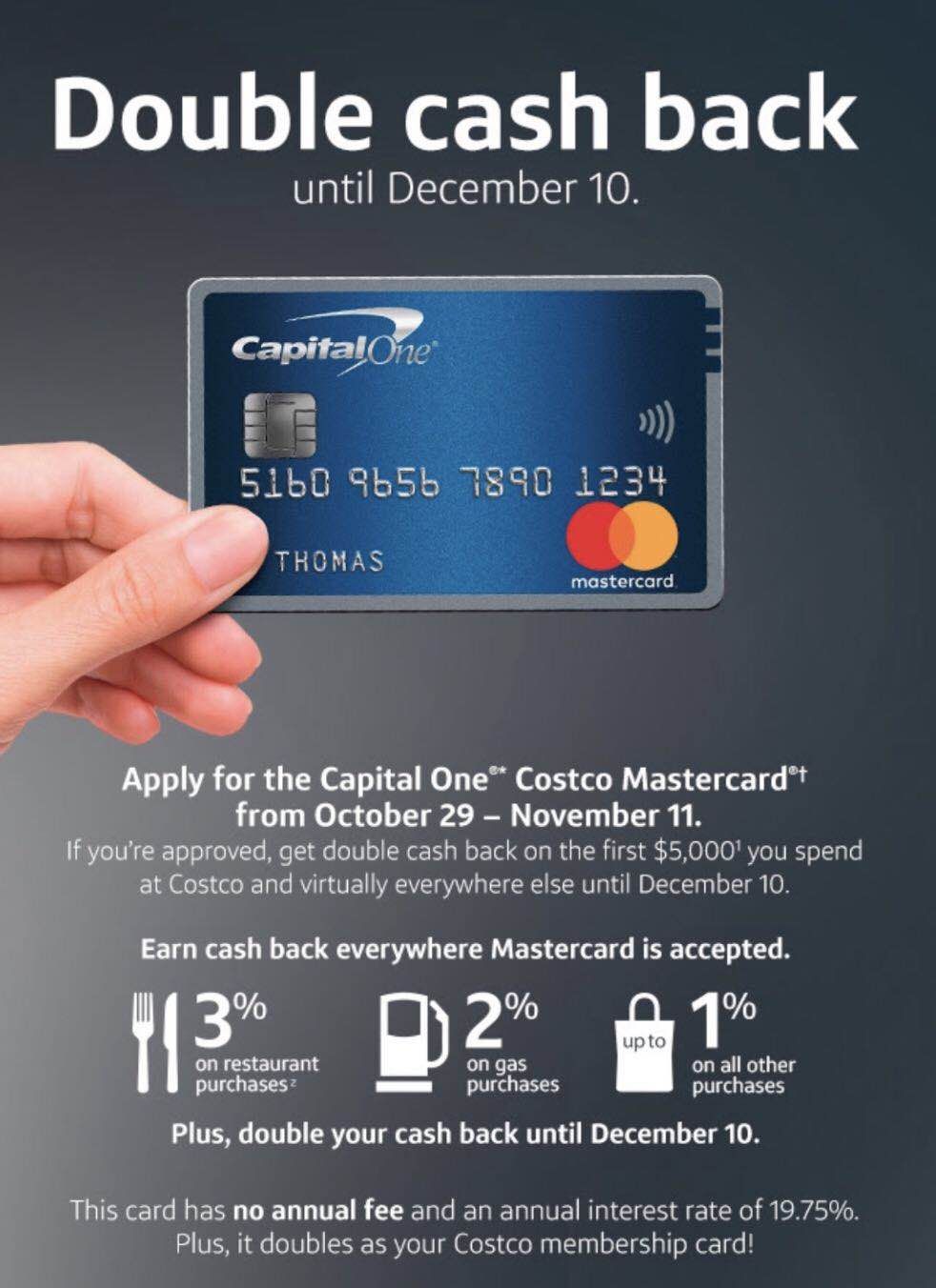Capital One Costco MasterCard Double Cash Back