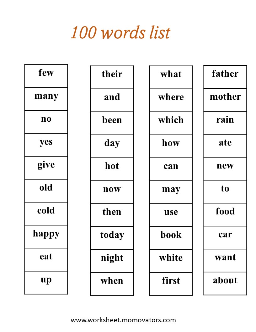first-100-words-book-worksheets-pdf