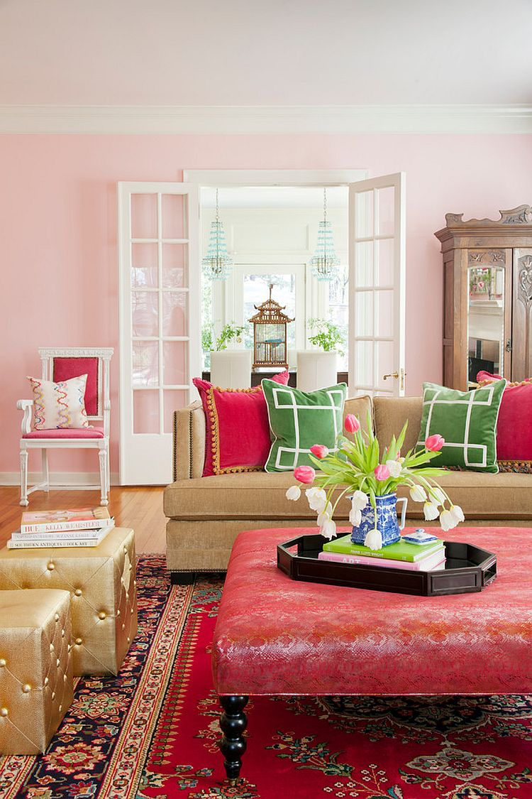 3 Desain Ruang Tamu Nuansa Pink Minimalis - Rumah Minimalis