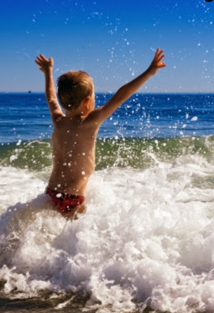 Grounding fun at the beach