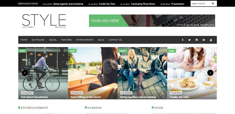 Style Free Blogger Template