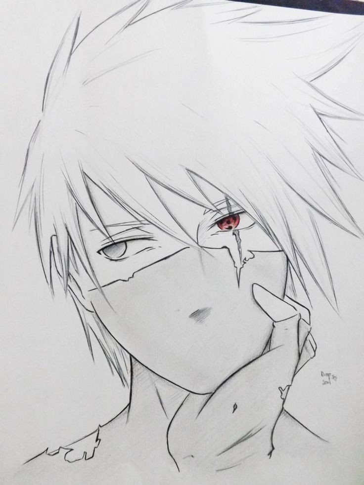 25 Contoh Gambar Sketsa Anime Kakashi Terupdate Postsid