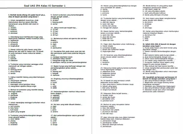 Download soal ipa kelas 6 2020