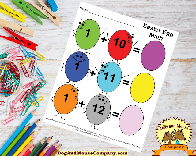 Easter Egg Math Worksheets For Kids Kindergarten