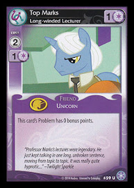 My Little Pony Top Marks, Long-winded Lecturer The Crystal Games CCG Card