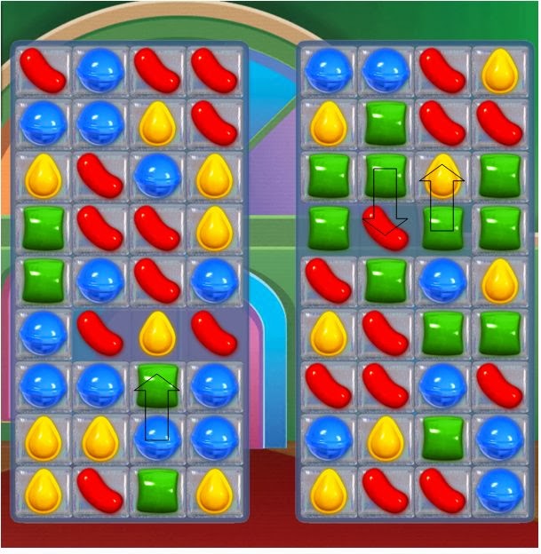 Les bonbons spéciaux dans Candy Crush Bonbon rayé