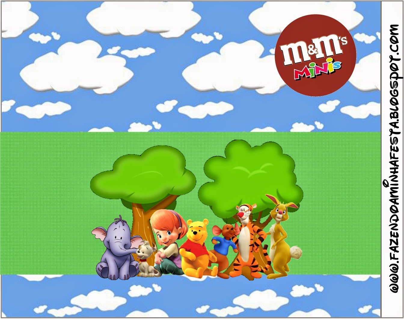 Winnie the Pooh: Etiquetas Candy Bar para Imprimir Gratis. Etiquetas M&M de Winnie the Pooh para imprimir gratis.