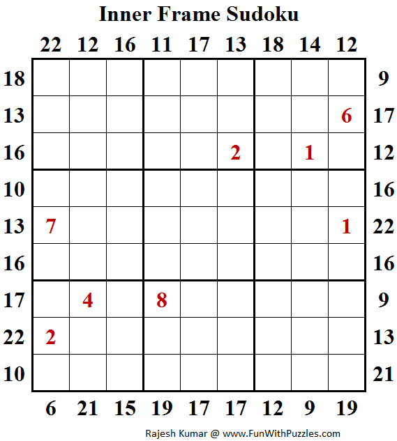 Inner Frame Sudoku (Daily Sudoku League #141)