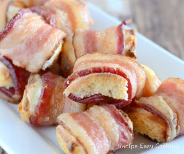 Easy Bacon Wrapped Bread Bite Appetizers