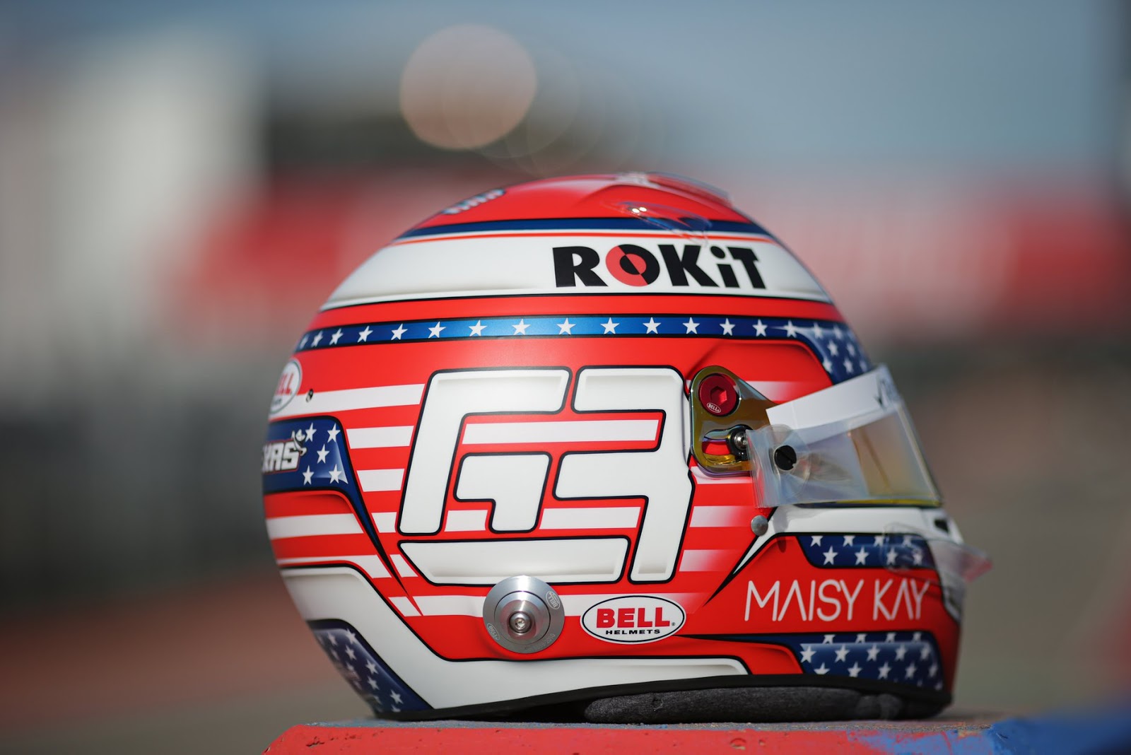Racing Helmets Garage Bell HP77 G.Russell Austin 2019 by MDM Designs painted by Bell Racing