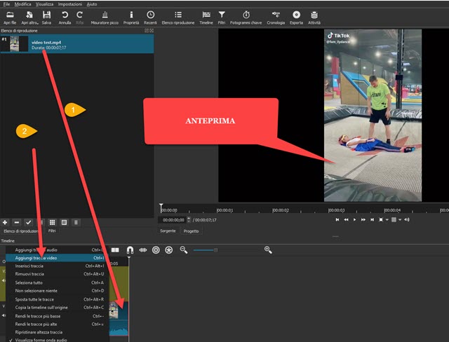 video verticale aggiunto a shotcut video verticale aggiunto a shotcut