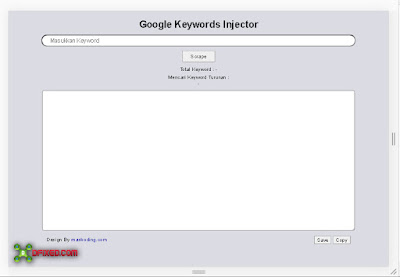 keyword turunan LSI dengan Google Keywords Injector v.2