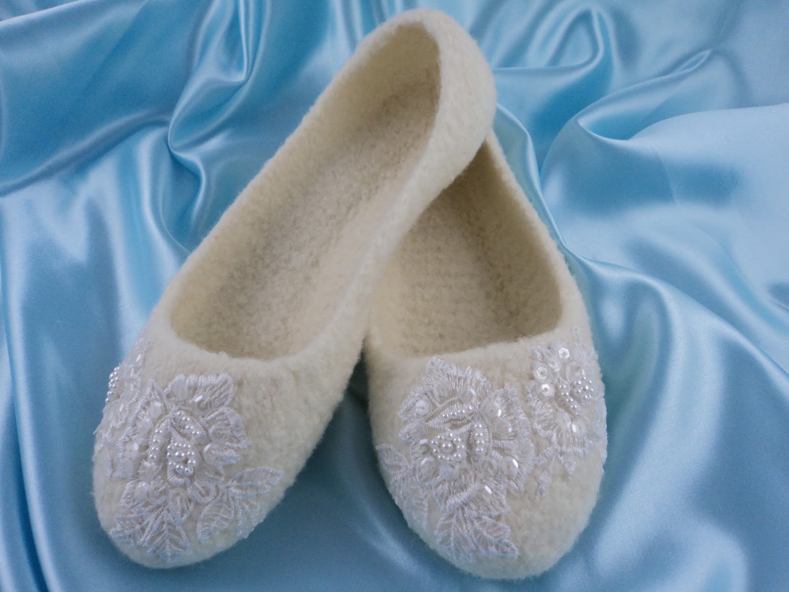 ivory wedding slippers
