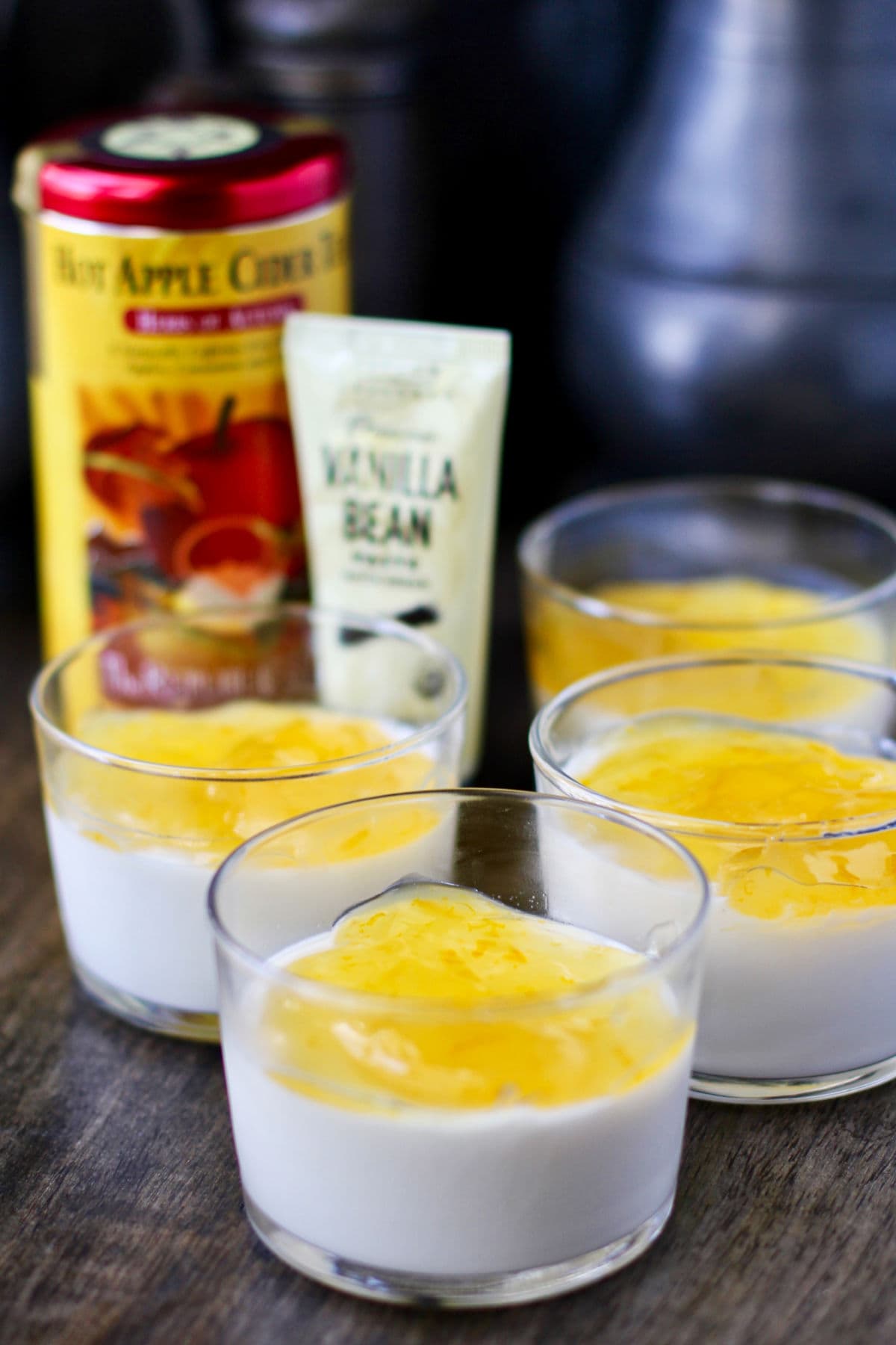 Sweet Tea Panna Cotta with lemon sauce Sweet Tea Panna Cotta with lemon sauce.