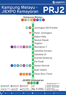 peta rute transjakarta kampung melayu - jiexpo kemayoran