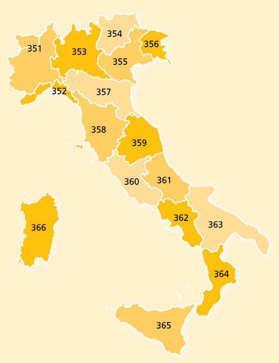 Michelin Regionalkarten Italien 1:200.000 | Blattschnitte Index Michelin Regionalkarten Italien 1:200.000 | Blattschnitte Index