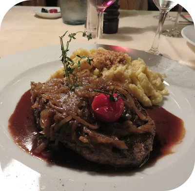 Christmas in Stuttgart: steak dinner