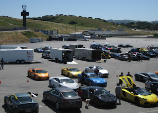 The paddock on a track day at Mazda Raceway Laguna Seca, Salinas, California