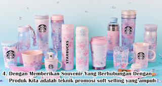 Teknik promosi soft selling yang ampuh Dengan Memberikan Souvenir Yang Berhubungan Dengan Produk Kita