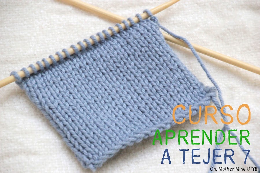 curso aprender a tejer punto jersey punto media. Blog costura y diy.