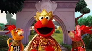 Over Under Through, Froggy Quintet, Dragon Breath, Stinky Things, two royal mice guards, dragon, The Friendly Froggies Five, Velvet, Elmo the Musical Prince Elmo the Musical, Sesame Street Episode 4315 Abby Thinks Oscar is a Prince season 43