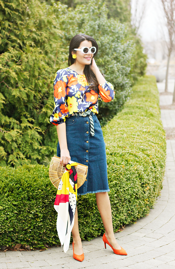 Style-Delights: Lookbook : Bold Floral Print Blouse