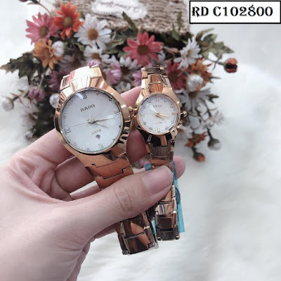 đồng hồ cặp đôi dây đá ceramic RD C102800
