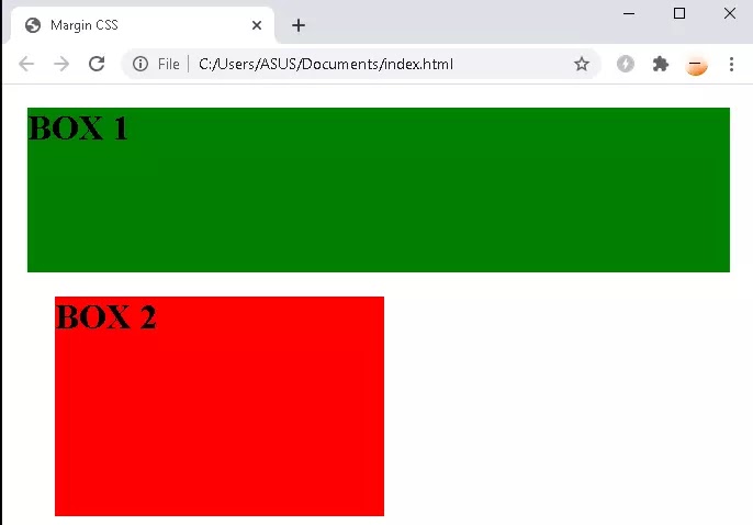 margin pada css margin