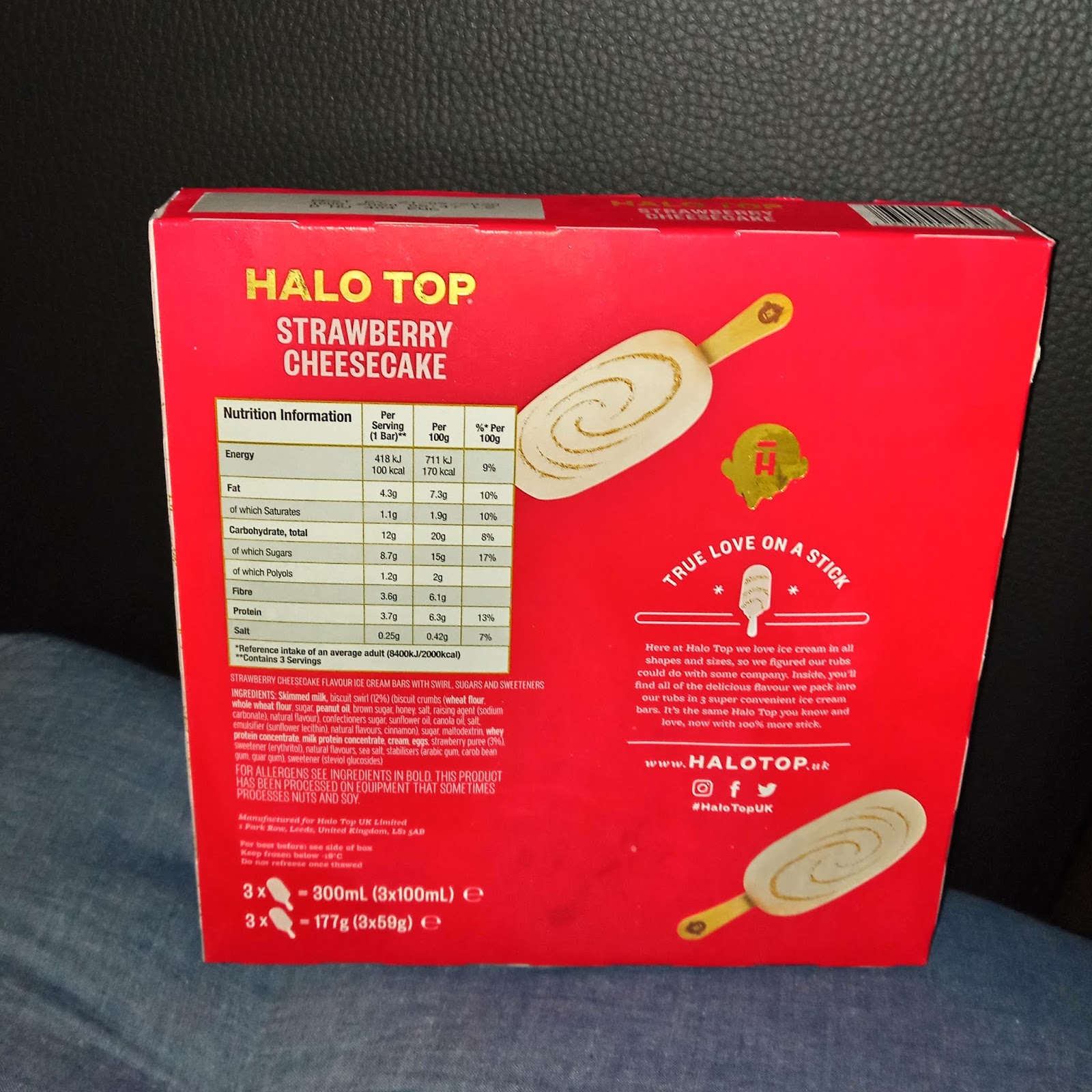 Supersupergirl's Food Reviews [Review] Halo Top Strawberry Cheesecake Bar