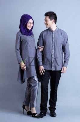 25 Model Baju Muslim Couple Zoya Gamis dan KoKo Terbaru 