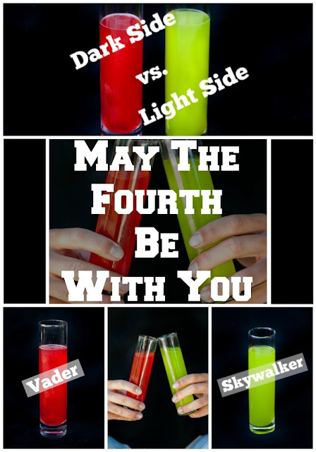Star Wars Cocktails that are perfect for May The Fourth Be With You celebrations.  Choose the Vader or the Skywalker
