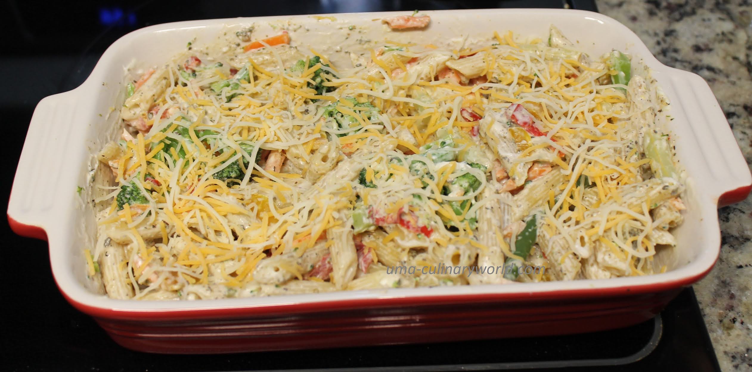 Microwave Veggie Penne Pasta