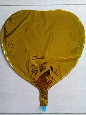 Balon Foil Hati Metalik Gold