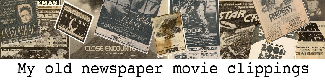 1970s and 80s Newspaper Movie Clippings