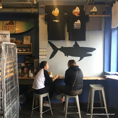 interior seating at Devil’s Teeth Baking Co. in San Francisco, California