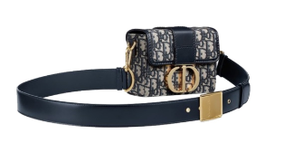 <img src="Dior 30 Montaigne Jacquard Canvas Box Bag.png" alt="Mini Monogram Belt Bag">