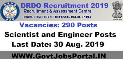 DRDO Recruitment 2019 