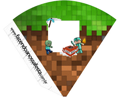 Cono Gratis para Fiesta de Minecraft. Cono Gratis para Fiesta de Minecraft.
