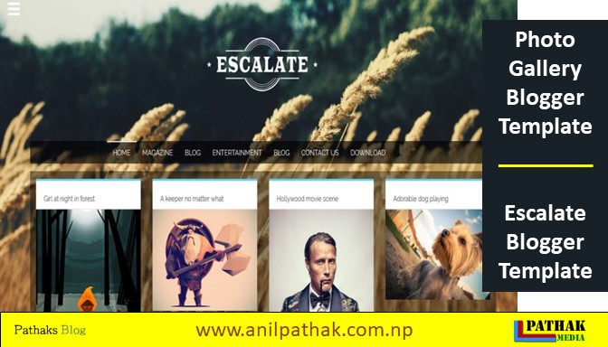 Photo Gallery Blogger Template - Escalate Blogger Template Photo Gallery Blogger Template - Escalate Blogger Template