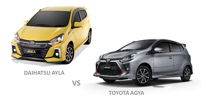 Perbandingan dan Perbedaan Daihatsu Ayla VS Toyota Agya