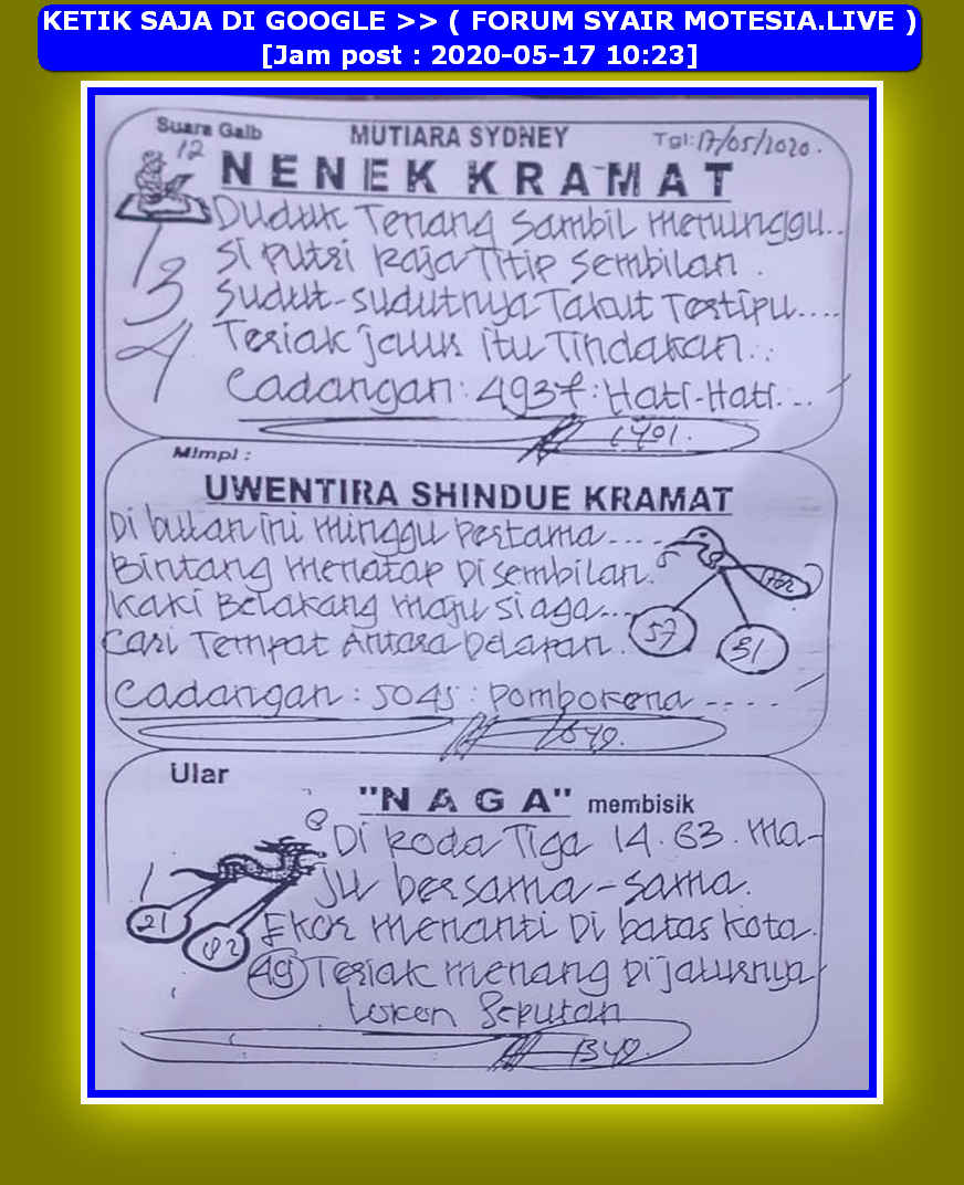 1 New Message Kode Syair Sydney 17 Mei 2020 Forum Syair Togel Hongkong Singapura Sydney 1 New Message Kode Syair Sydney 17 Mei 2020 Forum Syair Togel Hongkong Singapura Sydney