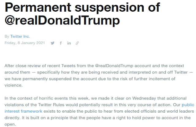 Duga Picu Kerusuhan pada 17 Januari 2021, Twitter Suspend Permanen Donald Trump.lelemuku.com.jpg