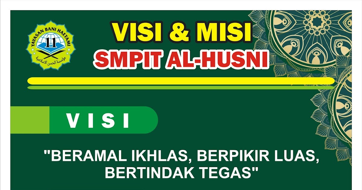 Download Contoh Visi Misi SMP IT Format CDR - KARYAKU