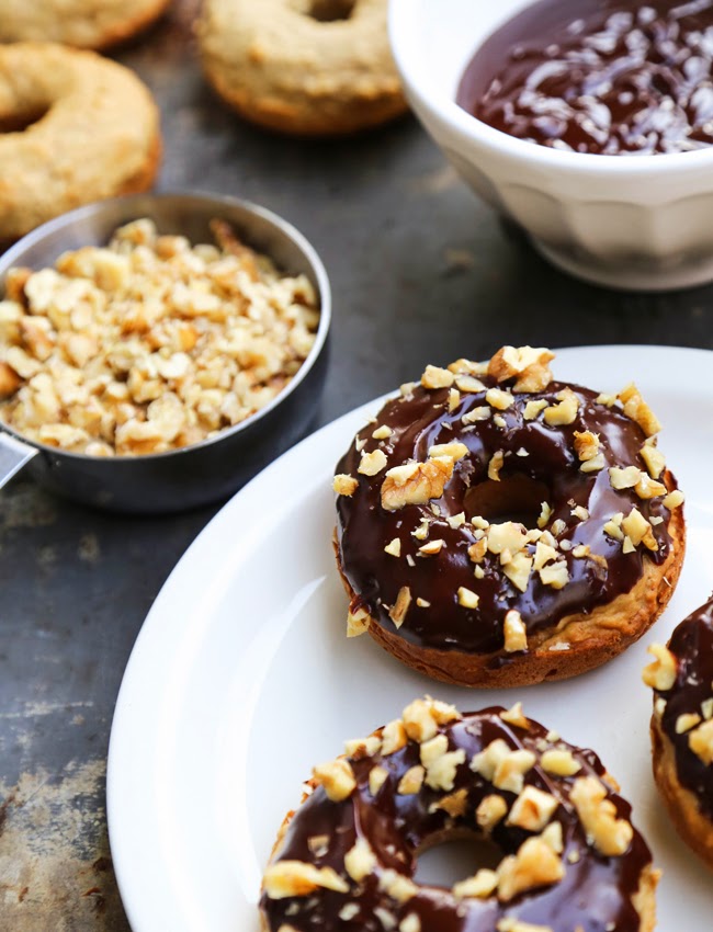 Amanda k. by the Bay Banana Oat Donuts with Chocolate Ganache