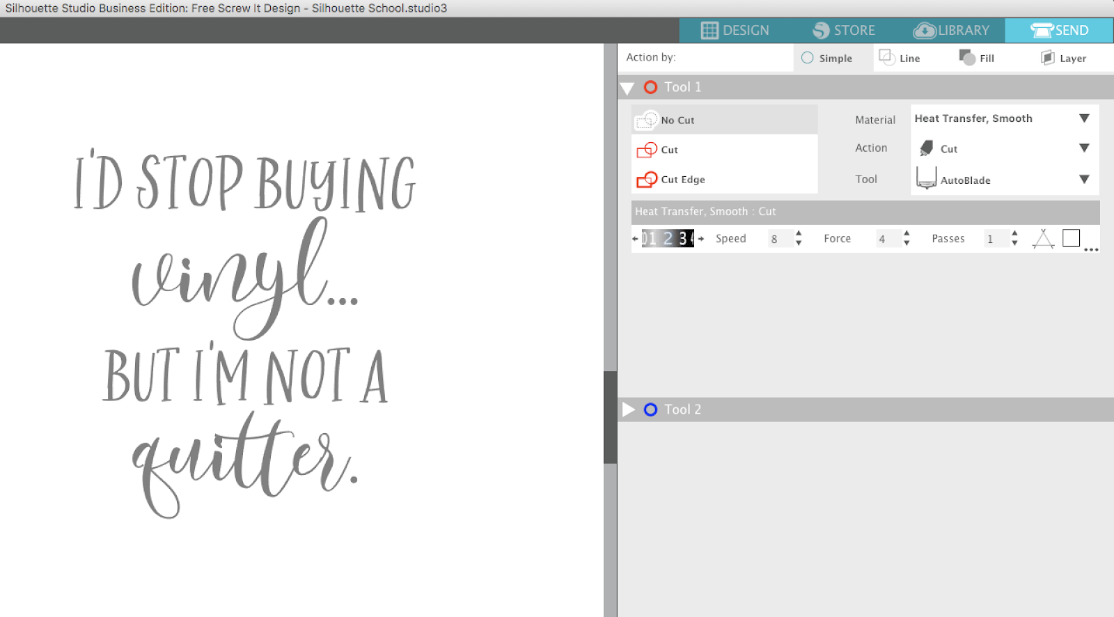 Svgs Won T Cut With Silhouette Cameo Or Portrait Quick Fix For Job Complete Error Silhouette School