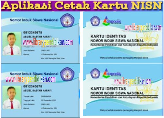 Download Aplikasi Cetak Kartu NISN Berbasis Dapodik Excel