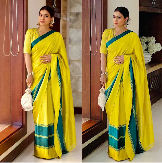 Kajol in a Raw Mango Sari